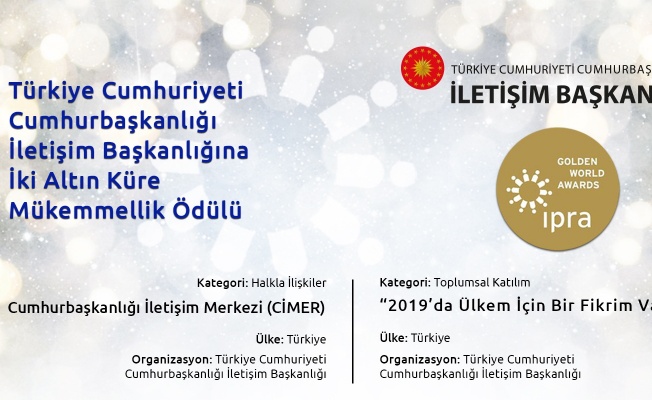 HALKLA İLİŞKİLERİN OSCARLARI CUMHURBAŞKANLIĞI İLETİŞİM BAŞKANLIĞININ OLDU.