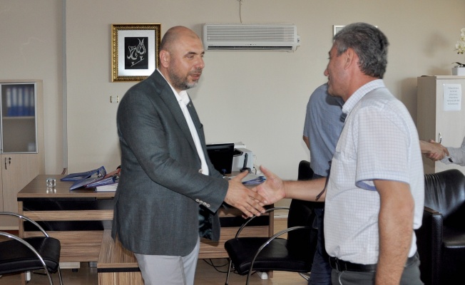 BAŞKAN AYDIN, BELEDİYE PERSONELİ İLE BAYRAMLAŞTI