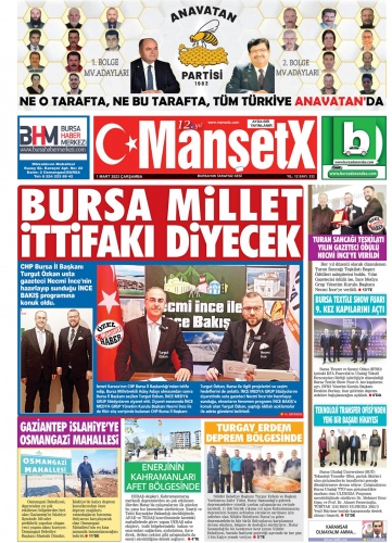 MansetX Gazetesi'nin 12.yıl 332. Mart Ankara ve Bursa sayıları çıktı.
