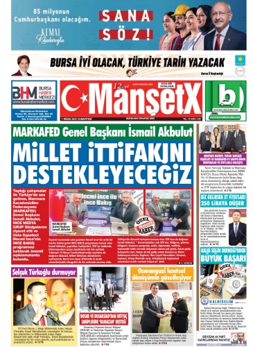 MansetX Gazetesi 'nin 12. yıl 333. Nisan Bursa ve Ankara sayıları sizlerle