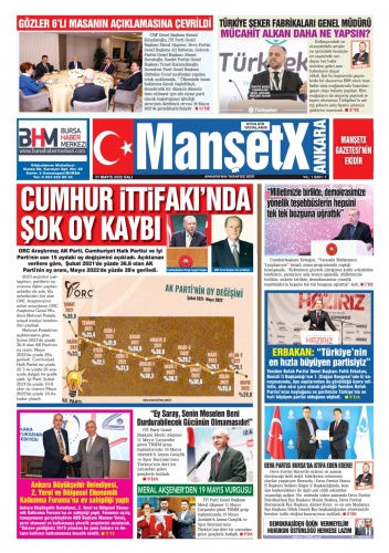 MansetX Gazetesinin Ankara ve Bursa Sayısının 325. Mayıs Sayısı Çıktı.