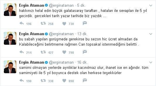 Ergin Ataman: 'Can Topsakal İstenmediğimi Belirtti'