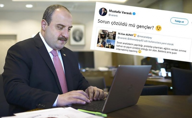 BAKAN VARANK ÖĞRENCİLERİN İNTERNET SORUNUNU ÇÖZDÜ