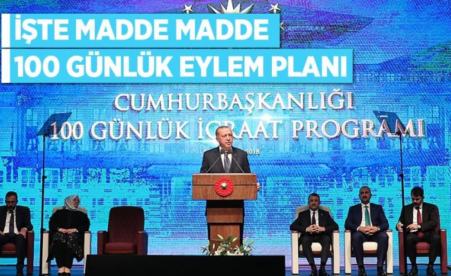 CUMHURBAŞKANI ERDOĞAN '100 GÜNLÜK EYLEM PLANI'NI AÇIKLADI