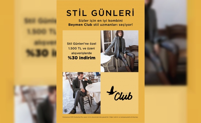 BEYMEN Club Stil Günleri 7 Kasım'da Korupark'ta