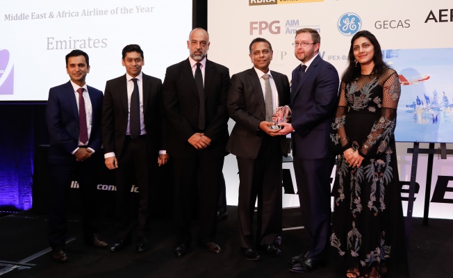 Emirates, Aviation 100 Ödüllerinde Yılın Ortadoğu & Afrika Havayolu seçildi