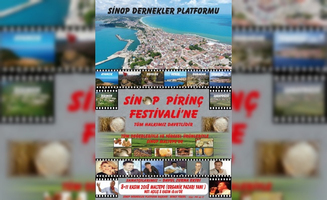 Sinop Pirinç Festivali 8 Kasım'da başlıyor