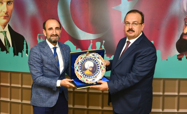 BAŞKAN EDEBALİ VALİ CANBOLAT’I AĞIRLADI