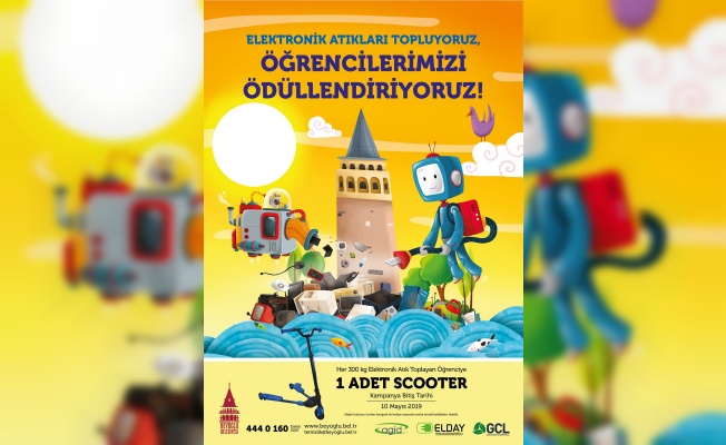 ELEKTRONİK  ATIK TOPLAYAN ÖĞRENCİLER SCOOTER KAZANIYOR