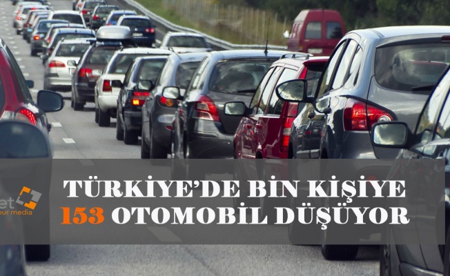 TÜRKİYE’DE BİN KİŞİYE 153 OTOMOBİL DÜŞÜYOR