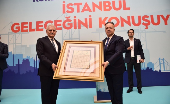İSTANBUL BÜYÜKŞEHİR BELEDİYE BAŞKAN ADAYI BİNALİ YILDIRIM İHRACATÇILARLA BİR ARAYA GELDİ
