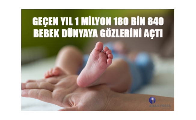 GEÇEN YIL 1 MİLYON 180 BİN 840 BEBEK DÜNYAYA GÖZLERİNİ AÇTI