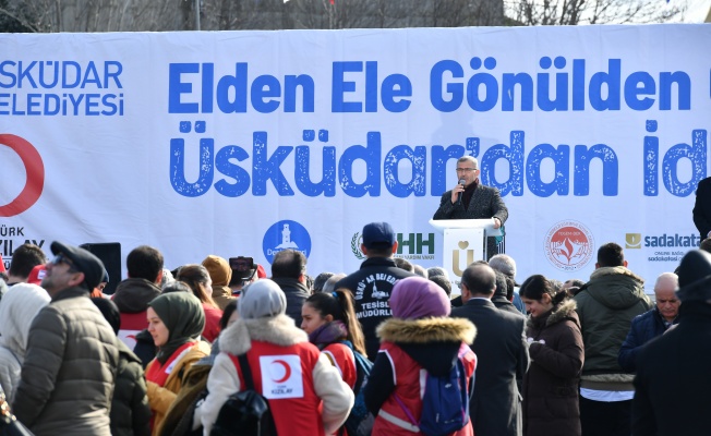 TÜRKİYE’DEN İDLİB’E EN BÜYÜK YARDIM KÖPRÜSÜ 85 TIRLA ÜSKÜDAR’DAN KURULDU