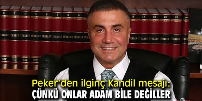 SEDAT PEKER,"ÇÜNKÜ ONLAR ADAM BİLE DEĞİLLER!