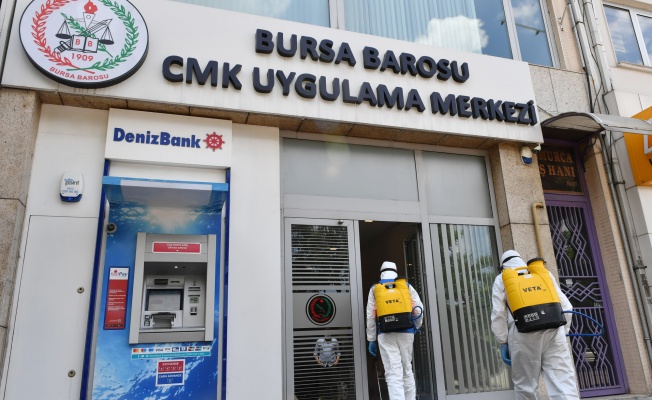 ADLİYE VE HUKUK BÜROLARI DEZENFEKTE EDİLDİ