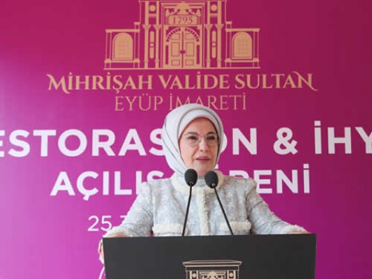 Emine Erdoğan, Mihrişah Valide Sultan Eyüp İmareti Restorasyonu Açılış Töreni’ne katıldı