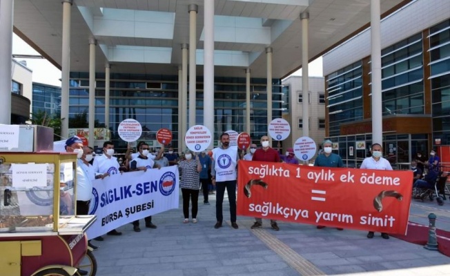 Bursa'da sağlık çalışanları isyan etti