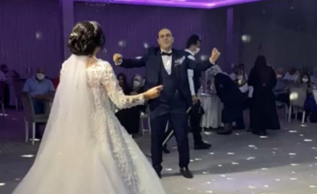 Bursa'da sosyal mesafeli düğün