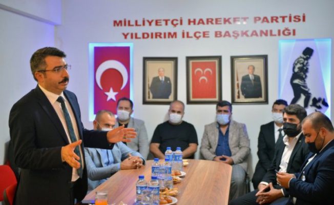 Yıldırım Belediye Başkanı Yılmaz'dan MHP ilçe teşkilatına ziyaret