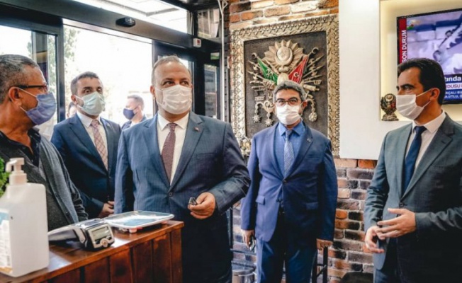 Bursa Valisi Canbolat, Kestel#039;de korona virüs denetimine katıldı