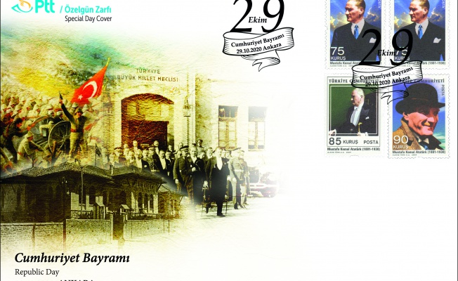 PTT'den Cumhuriyet Bayramı konulu özel gün zarfı