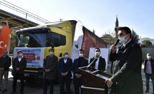 Bursa#039;dan Kuzey Makedonya#039;ya 20 bin Kur#039;an-ı Kerim gönderildi