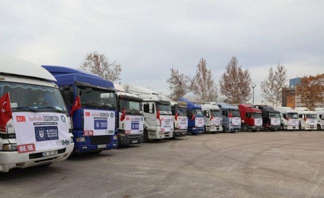 Bursa'dan Suriye'ye 'kardeşlik üşümesin' konvoyu