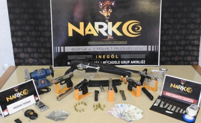 Bursa'da geniş çaplı uyuşturucu ve silah operasyonu