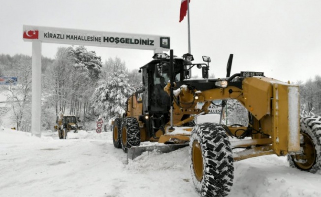 Osmangazi'de karla mücadele başladı