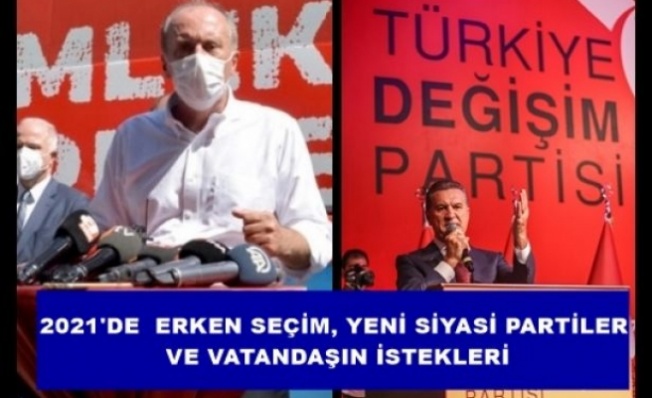 2021'DE ERKEN SEÇİM, YENİ SİYASİ PARTİLER VE VATANDAŞIN İSTEKLERİ