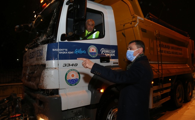 Başkan Şimşek’in Yoğun Kar Mesaisi