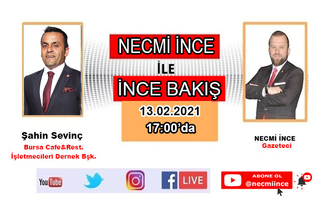 Şahin Sevinç, Necmi İnce ile İnce Bakış'a konuk olacak