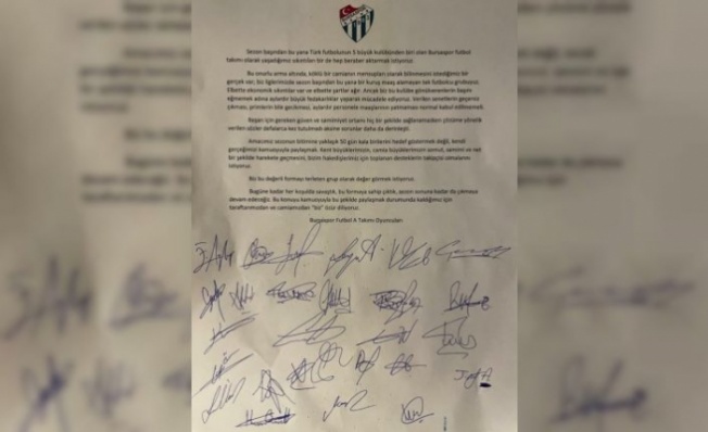 Bursasporlu oyuncular ortak bildiri "Maaşlarımızı alamıyoruz"