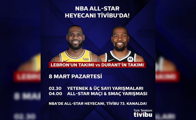 NBA All-Star keyfi Tivibu’da yaşanacak