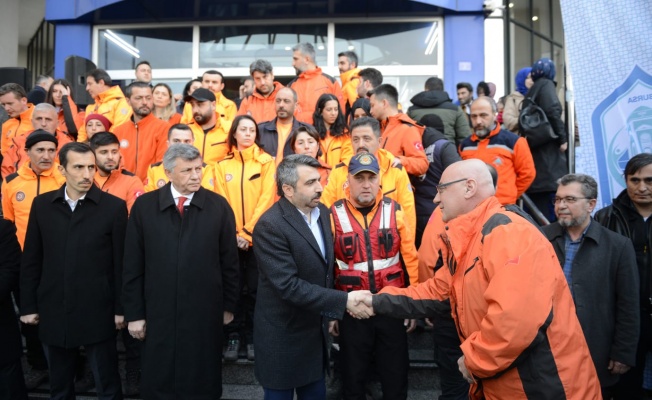 BAŞKAN YILMAZ, KAHRAMANLARI KARŞILADI