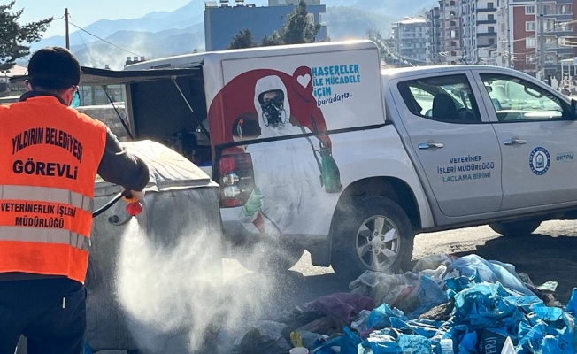 YILDIRIM’DAN AFET BÖLGESİNE İLAÇLAMA DESTEĞİ