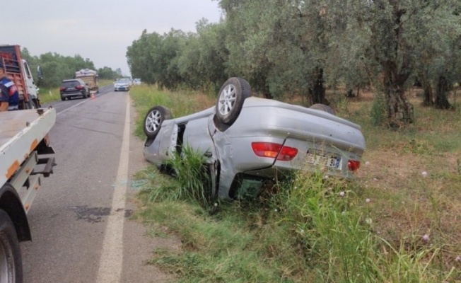 Bursa Orhangazi'de otomobil takla attı: 1 ölü, 2 yaralı