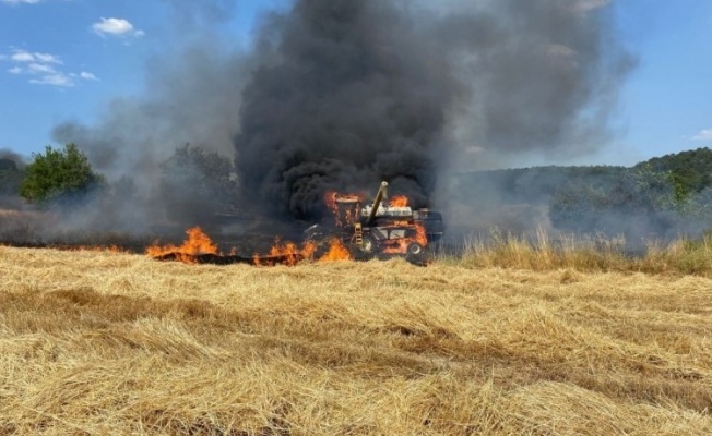 Harmancık ve Orhaneli'de buğday tarlasında yangın!