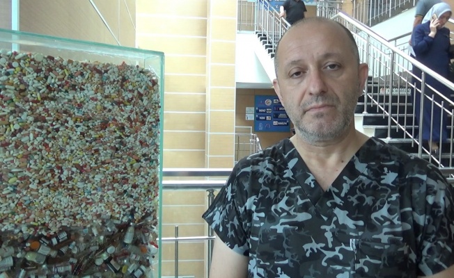 KULLANILMAYAN ON BİNLERCE İLAÇ HASTANEYE GELENLERİN DİKKATİNİ ÇEKİYOR