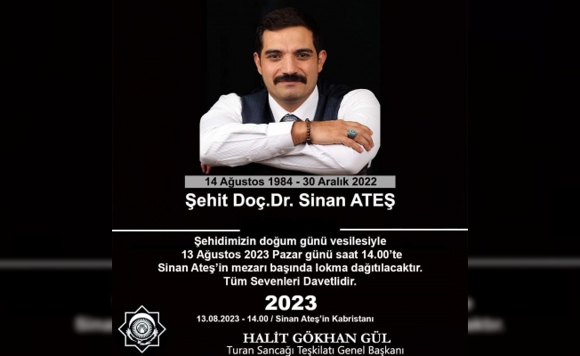 ŞEHİT SİNAN ATEŞ DOĞUM GÜNÜNDE KABRİNDE ANILACAK!