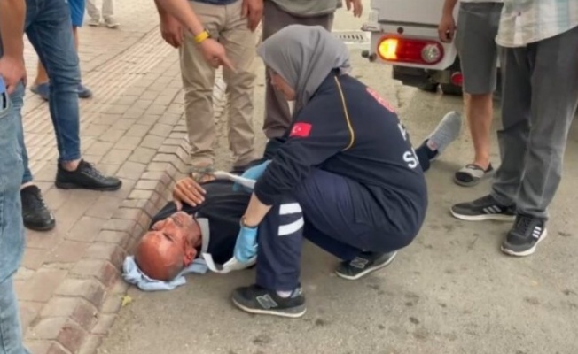 Bursa'da kamyonet akülü bisiklete çarptı! Bisiklet sürücüsü yaralandı