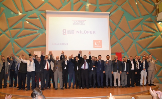 Saadet Partisi Nilüfer ilçe teşkilatı hafta sonu Plaza 16’da yapılan kongresini yapıldı