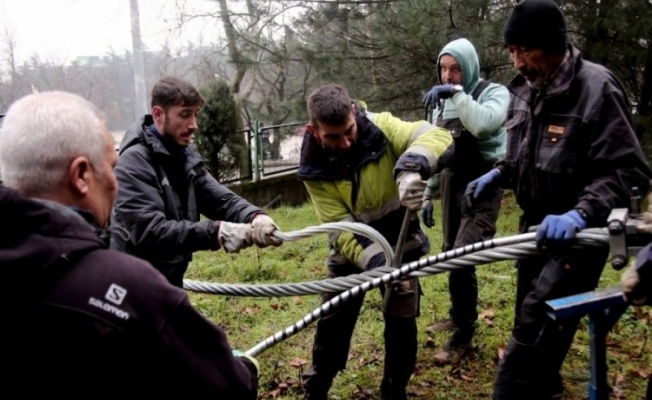 Bursa Uludağ Teleferiği'ne kış bakımı yapıldı
