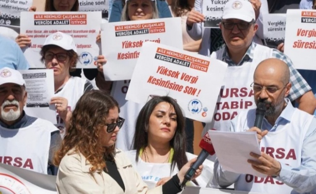 Bursa’da sağlık çalışanları vergide adalet istiyor