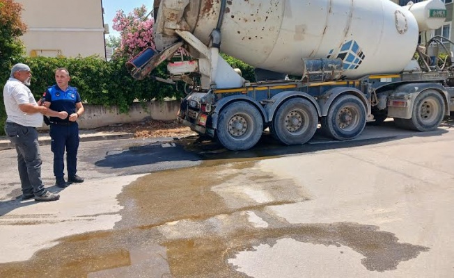 Gemlik'te atık betonu sokağa dökenlere ceza