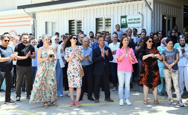 Başkan Aydın mesai arkadaşlarıyla bayramlaştı