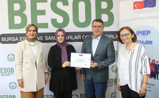 Bursa’da kadın kaynak ustaları iş başında