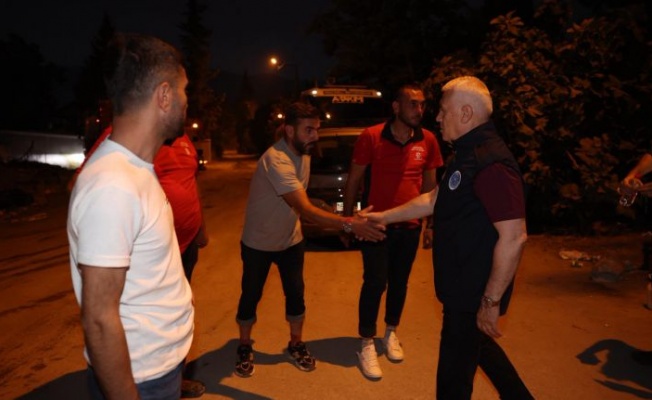 Başkan Bozbey’den yangın bölgesine ziyaret
