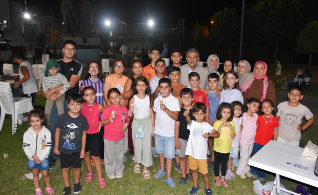 Gemlik’te Çocuklara Açık Hava Sinema Keyfi