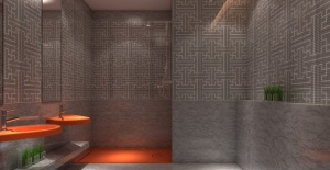 Banyo yıkanma alanlarında sonbahar havası